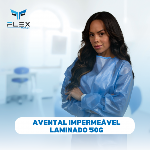 AVENTAL DESCARTÁVEL IMPERMEÁVEL 50G AZUL