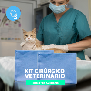 Kit Cirúrgico Veterinário com 3 aventais